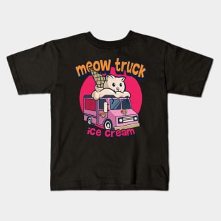 meow ice cream truck Kids T-Shirt